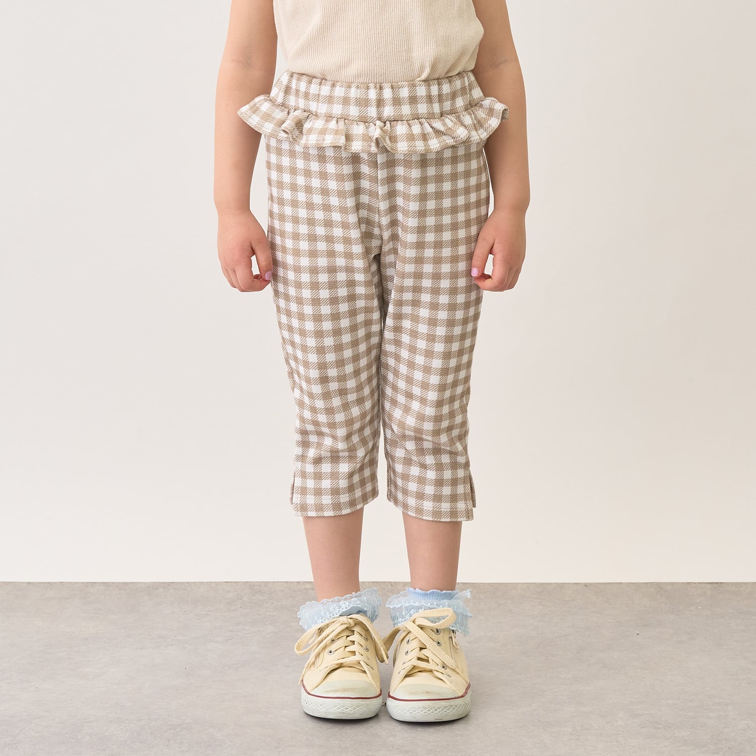 【ともパン】サイドスリット7分丈カプリパンツ