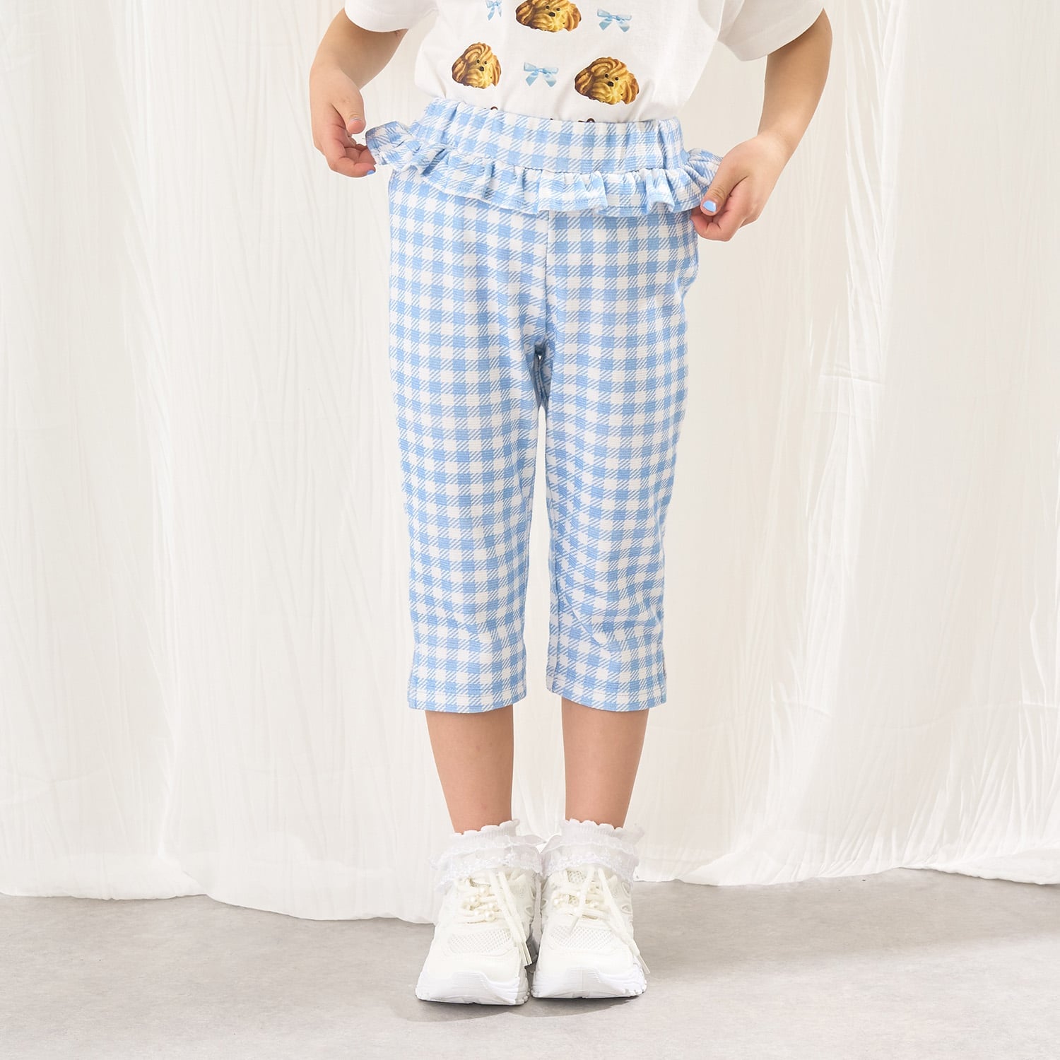 【ともパン】サイドスリット7分丈カプリパンツ