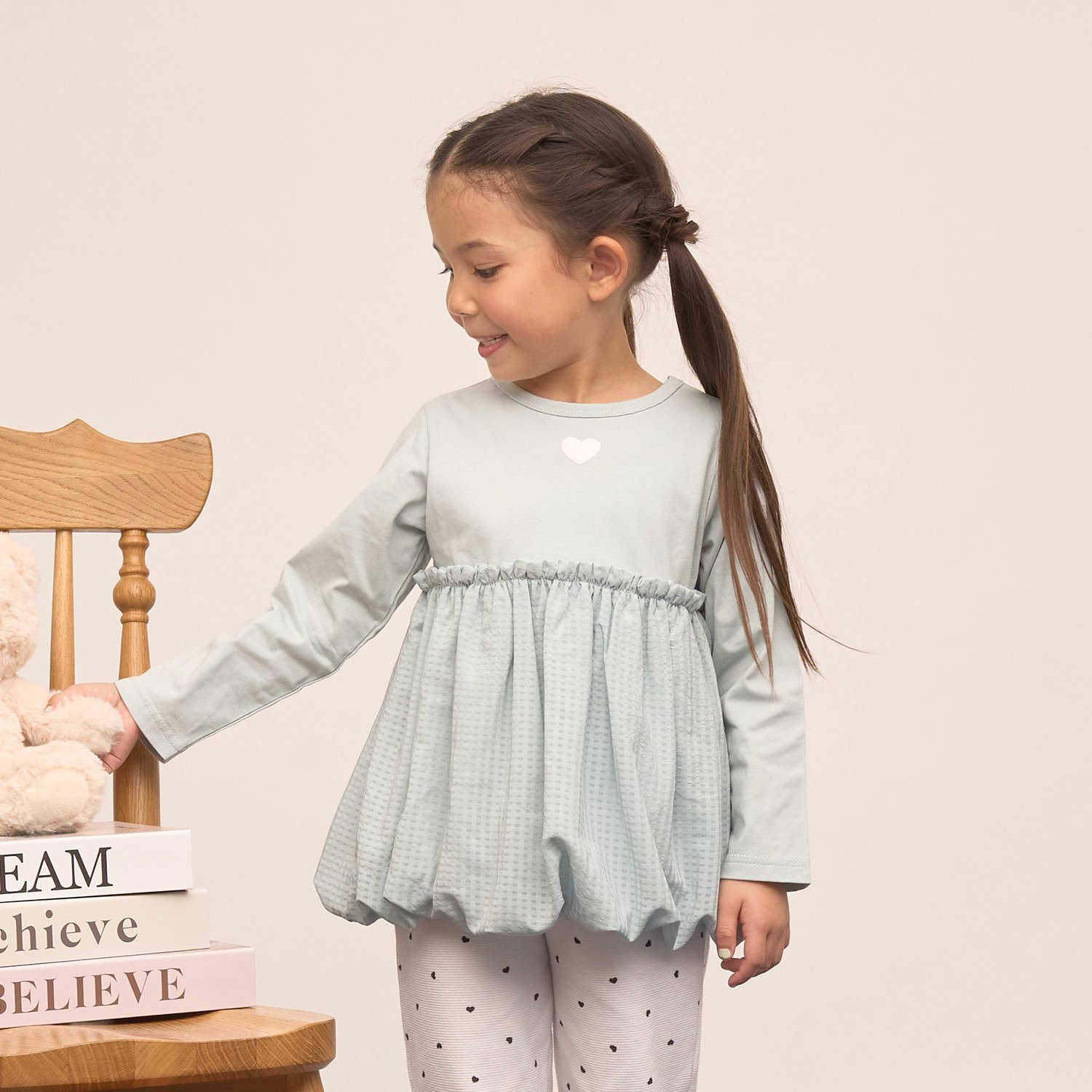 【綿100％】 【速乾・UV・型崩れしない】【どちらが前でもOK】【ムテキT】バルーンペプラムトップス