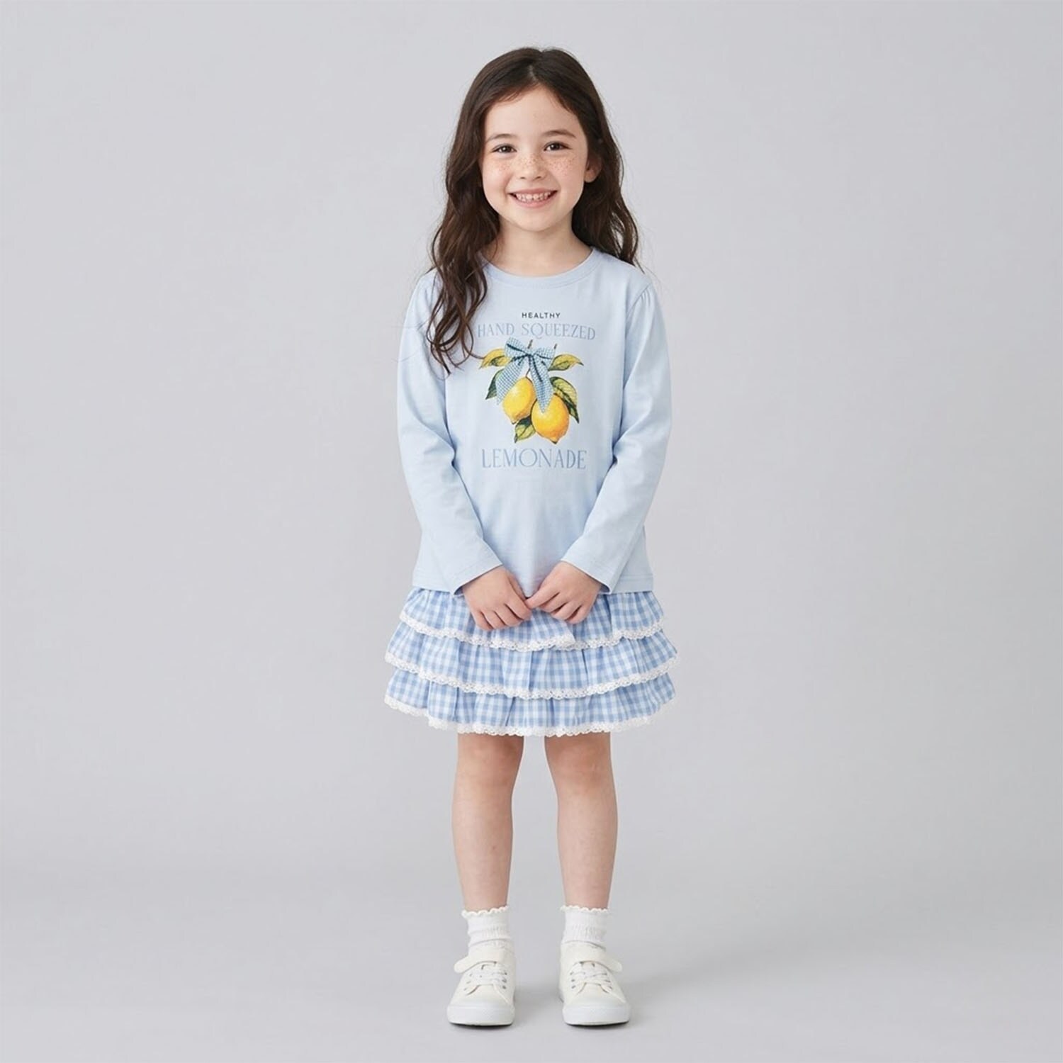 【速乾・UV・型崩れしない】アソートフルーツプリントパフAラインTシャツ【Lycee mineバレエシリーズ】