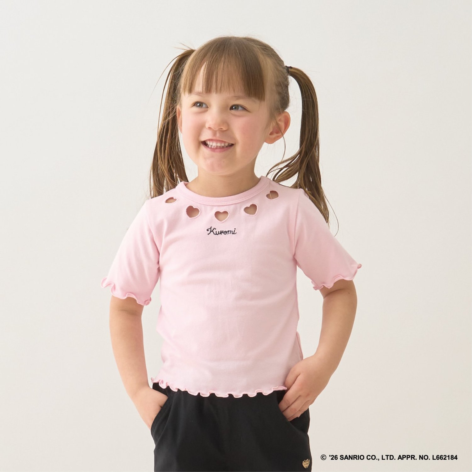 【サンリオキャラクターズ】【速乾・UV・型崩れしない】チェリークロミハートTシャツ