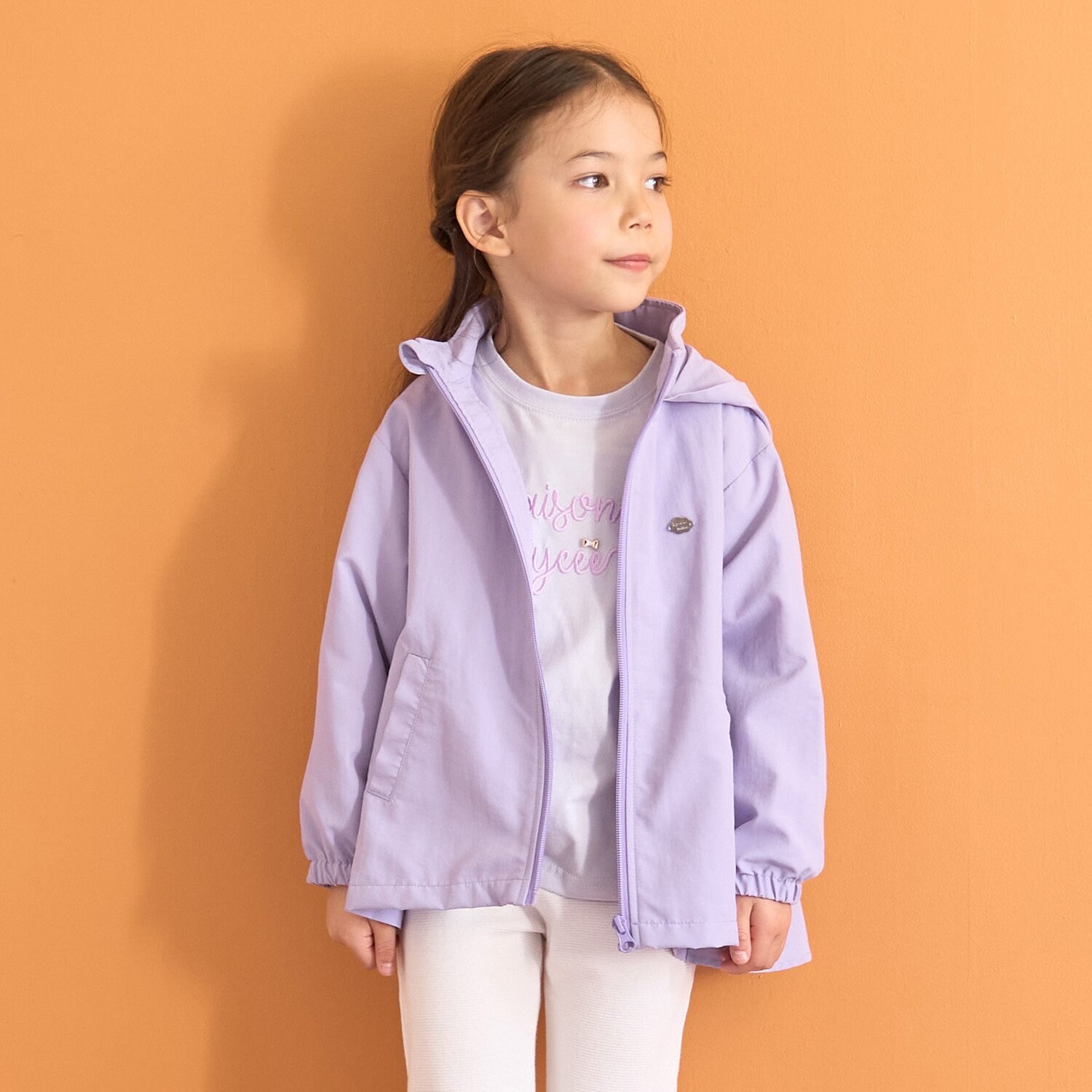 【スクール対応】【撥水・防汚・耐久・UV】収納袋付きバックフリルAラインマウンテンパーカー