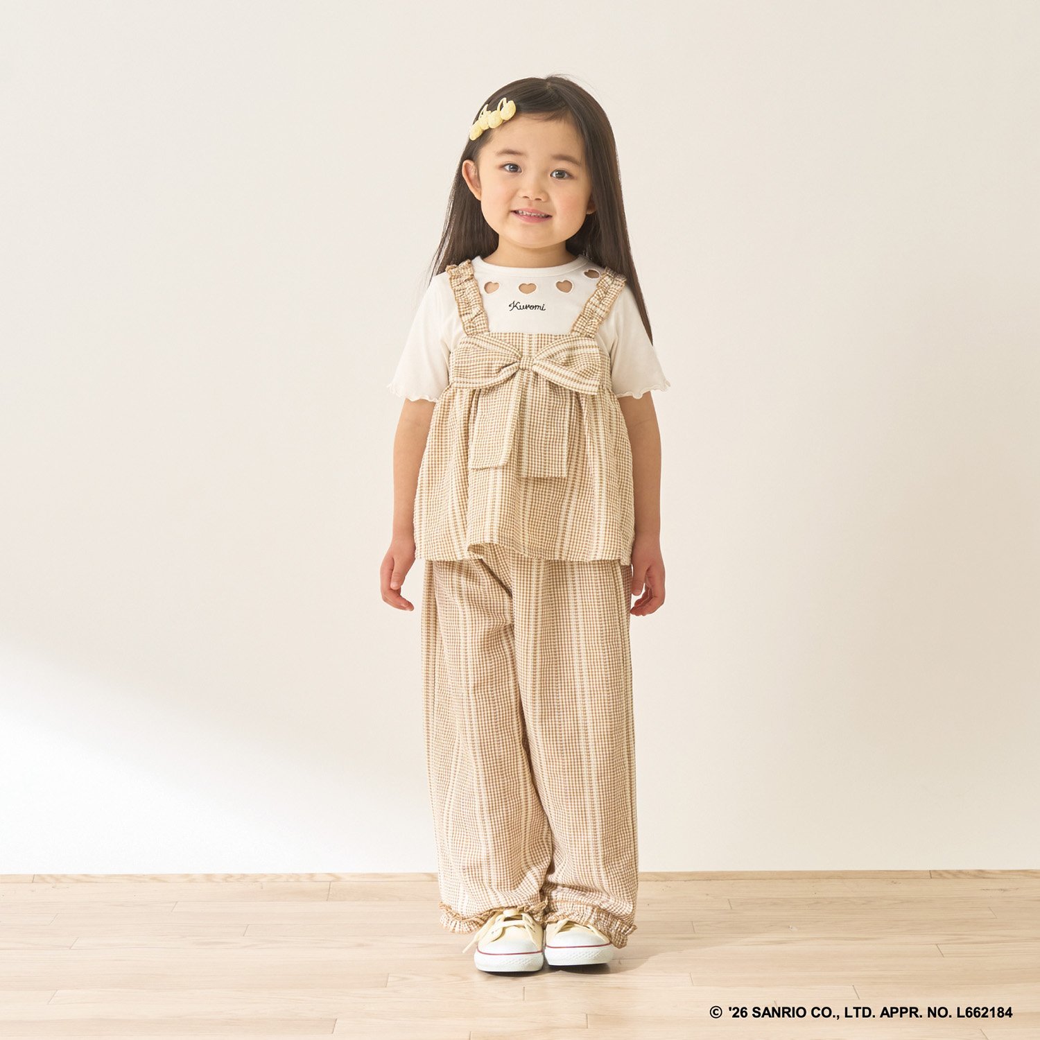 【セットアップ】リボン付きキャミトップス・ゆったりパンツセットアップ【Lycee mine バレエシリーズ】