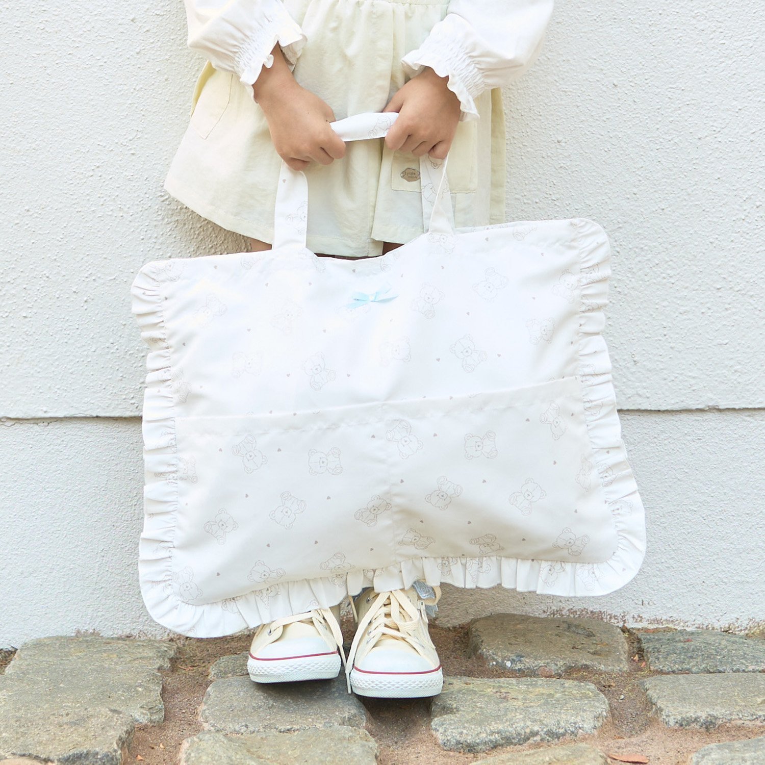 【スクール対応】【撥水・防汚・耐久・UV】リボン付きフリルレッスンバック