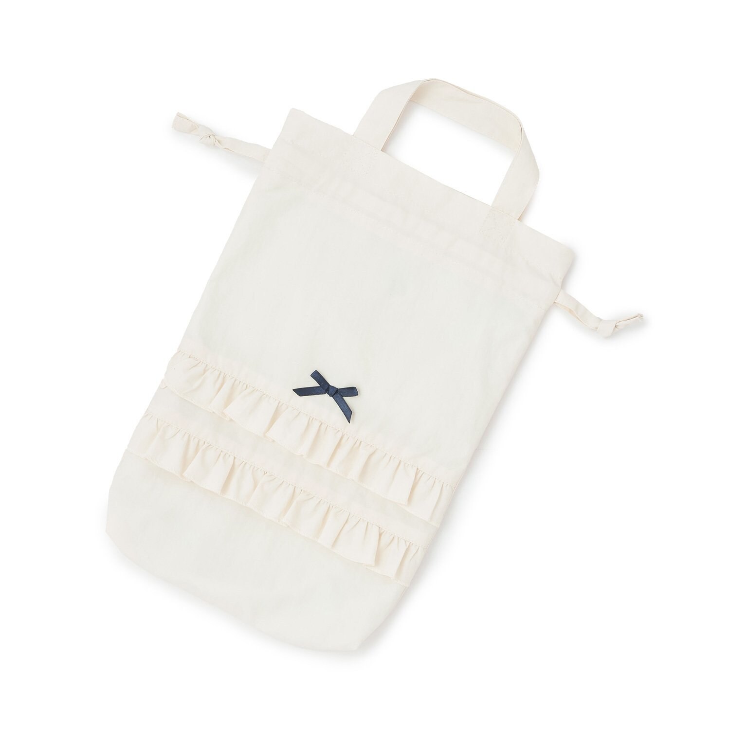 【スクール対応】【撥水・防汚・耐久・UV】リボン付きフリルシューズバック