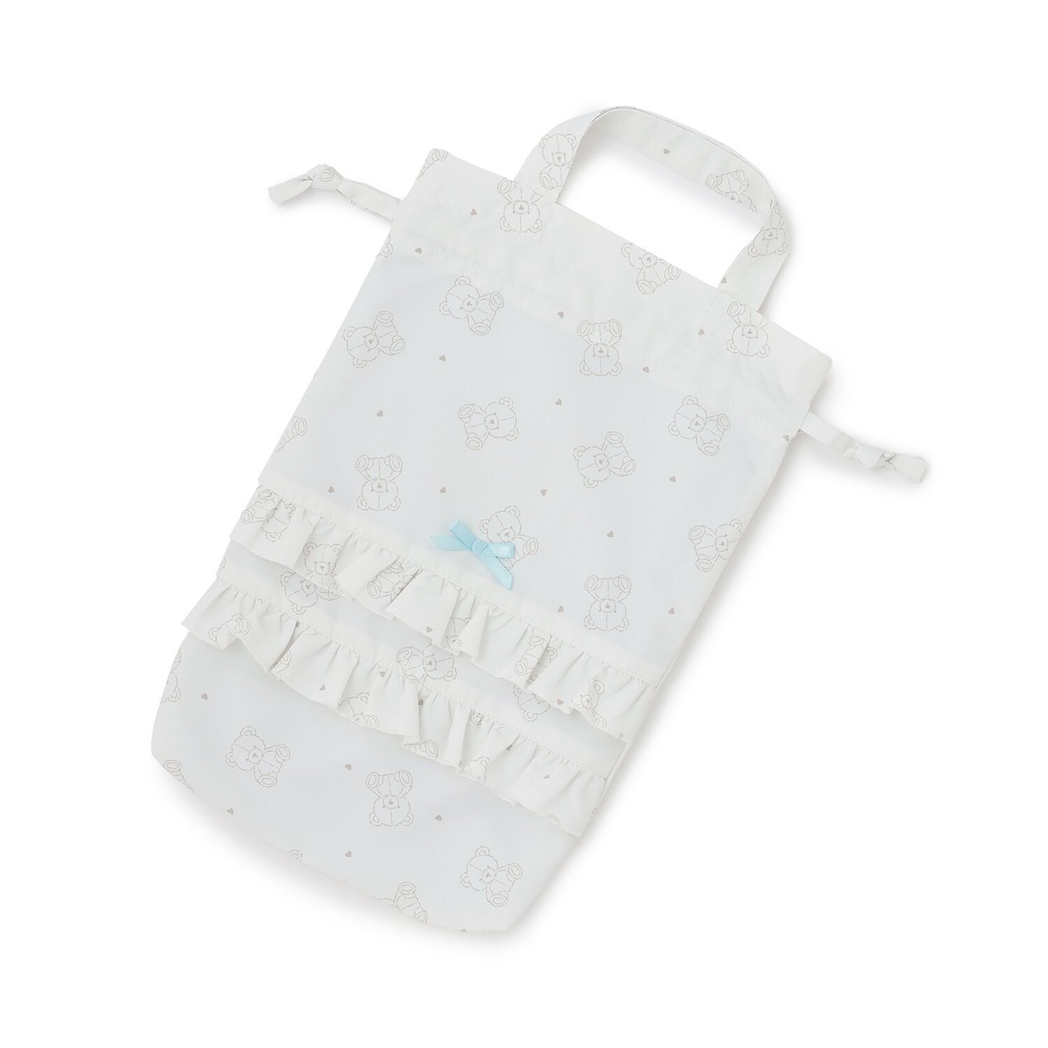 【スクール対応】【撥水・防汚・耐久・UV】リボン付きフリルシューズバック