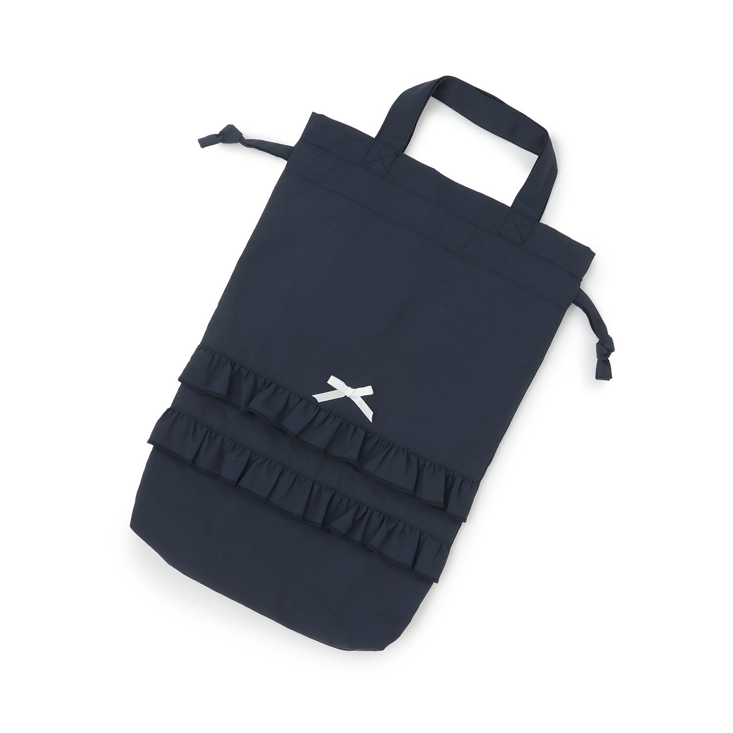 【スクール対応】【撥水・防汚・耐久・UV】リボン付きフリルシューズバック