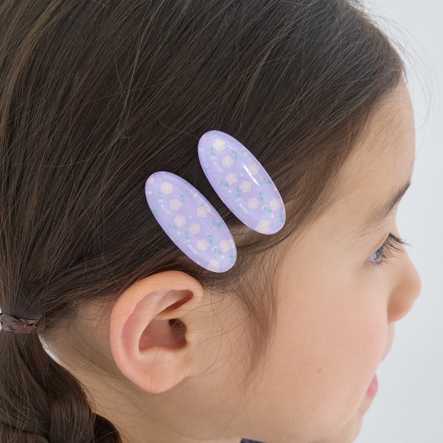 フラワー総柄ヘアクリップ(2コセット)