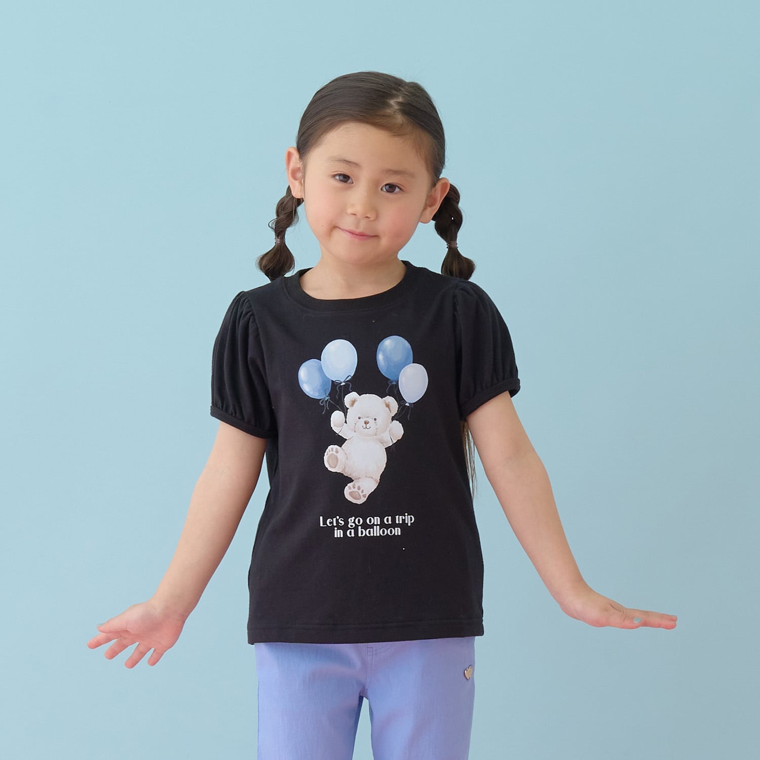 【UVカット・接触冷感】くまアソートプリントパフTシャツ