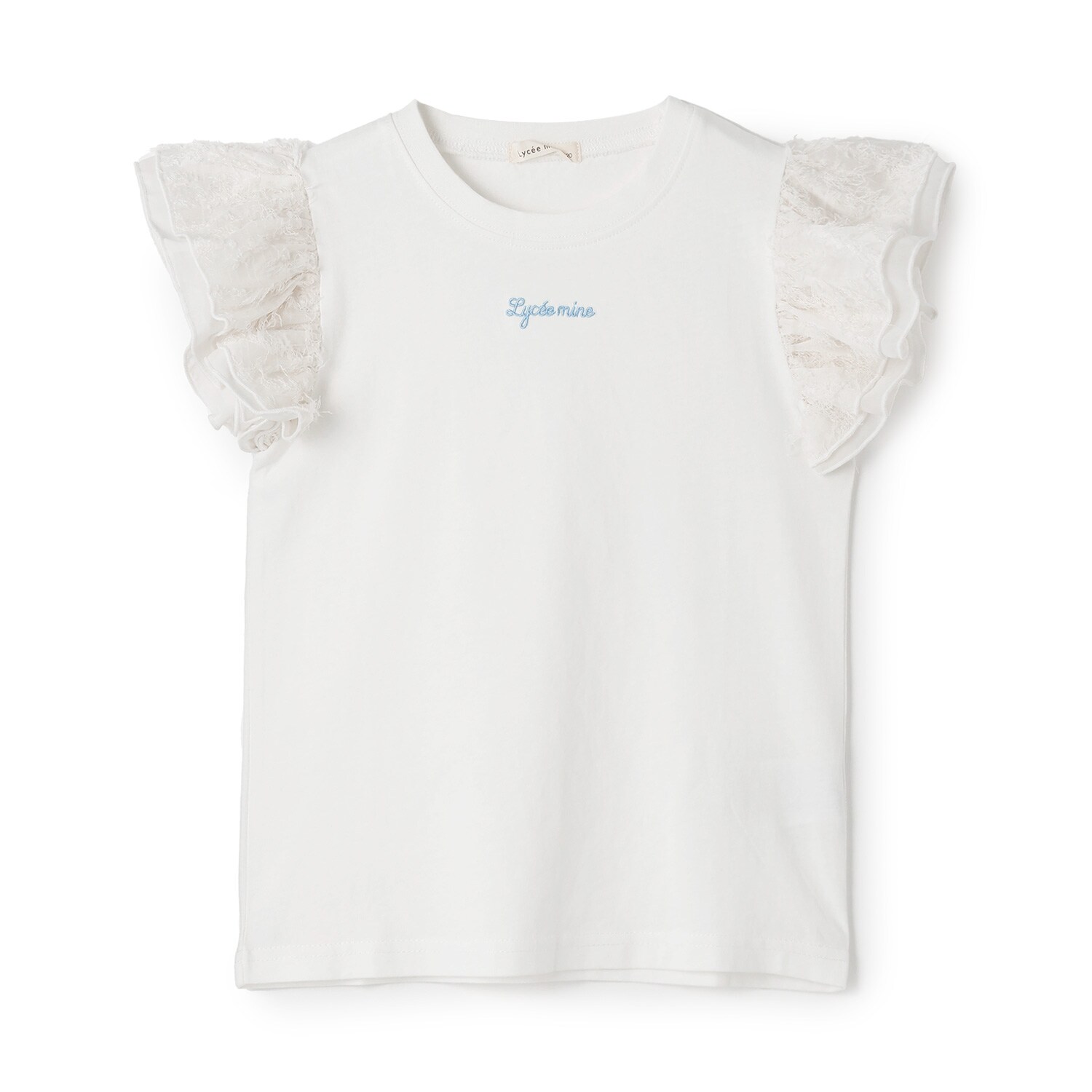【綿100%】【ムテキＴ】【防汚・UV・接触冷感・型崩れしない】ふわふわフリル袖Ｔシャツ【子供服】【キッズ】【女の子】
