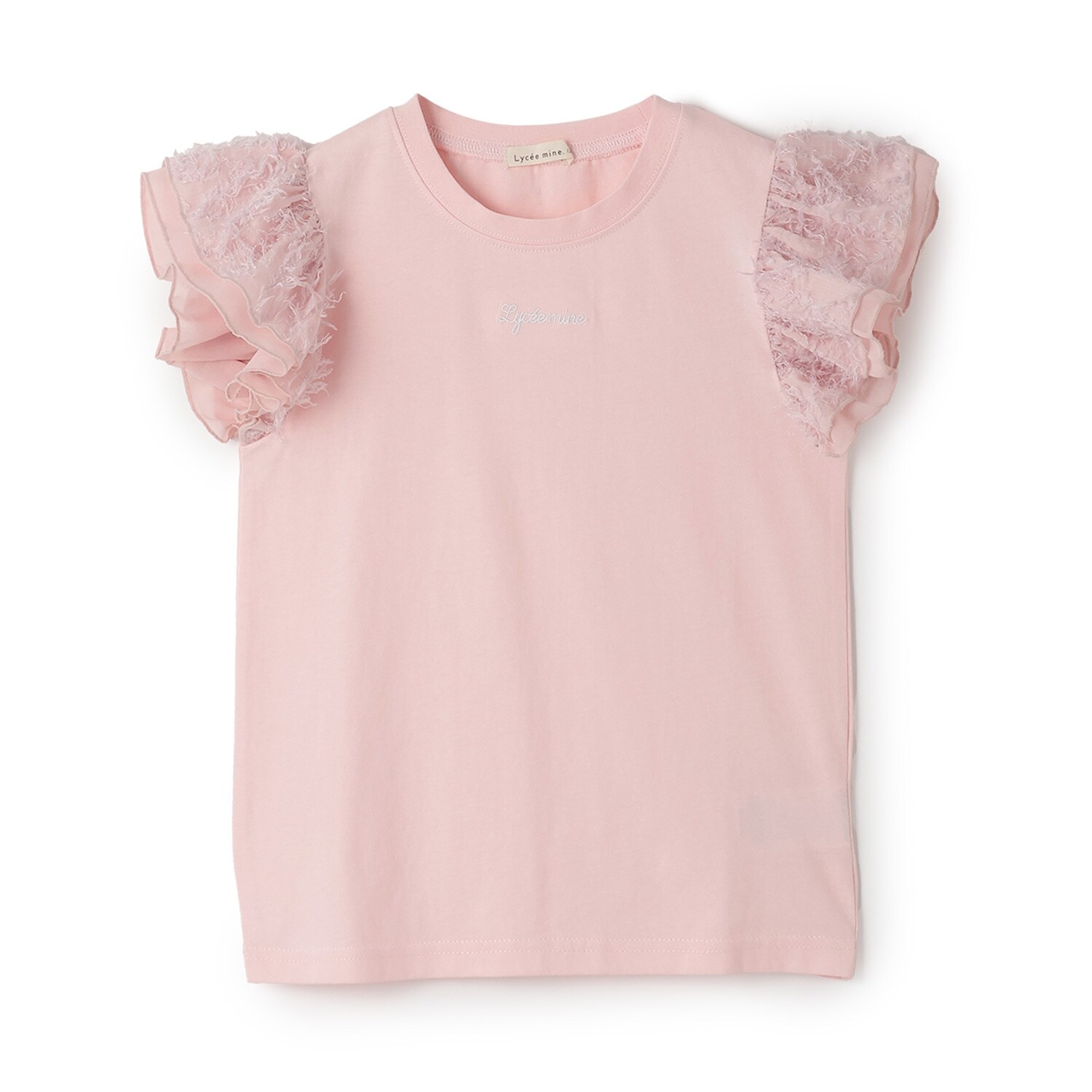 【綿100%】【ムテキＴ】【防汚・UV・接触冷感・型崩れしない】ふわふわフリル袖Ｔシャツ【子供服】【キッズ】【女の子】