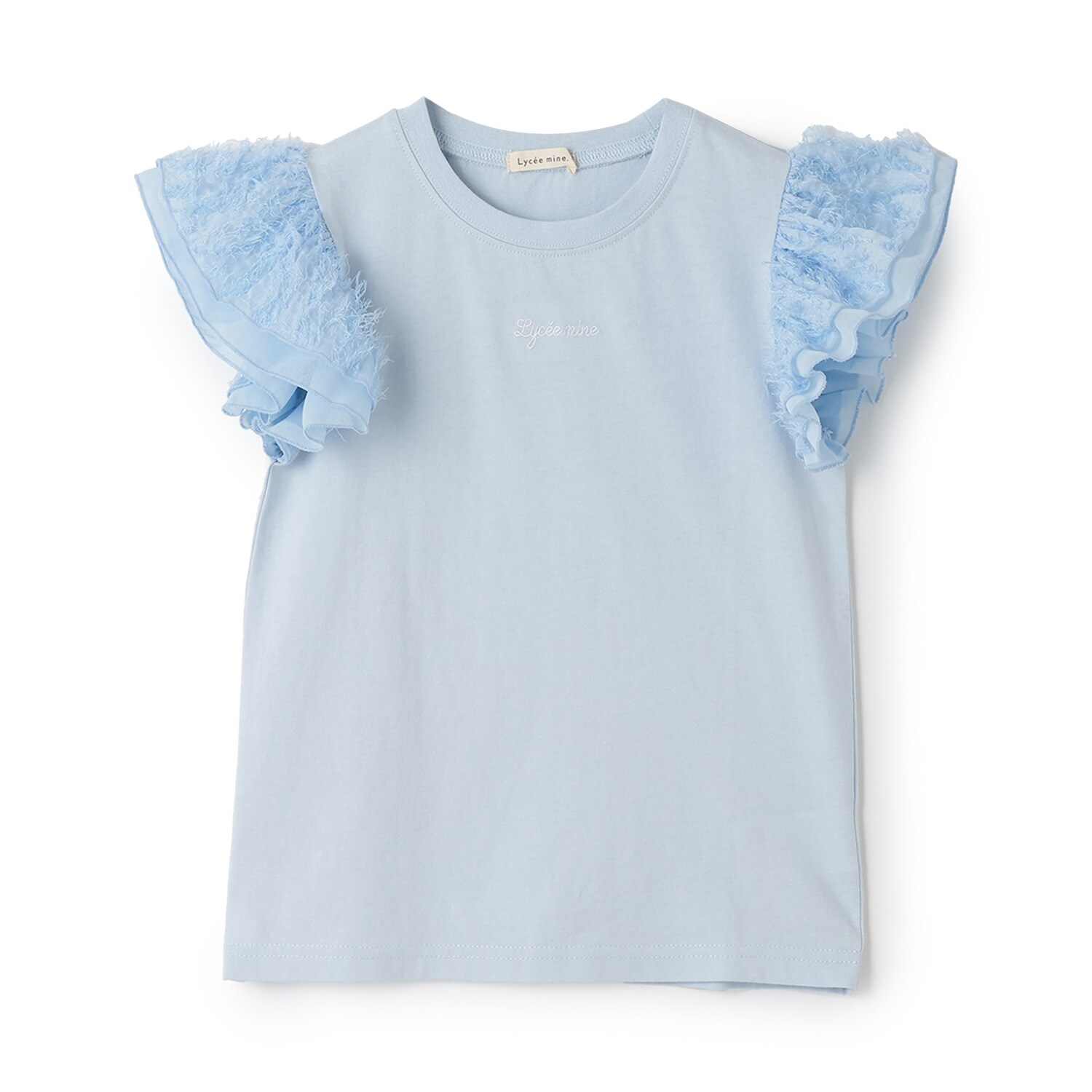 【綿100%】【ムテキＴ】【防汚・UV・接触冷感・型崩れしない】ふわふわフリル袖Ｔシャツ【子供服】【キッズ】【女の子】