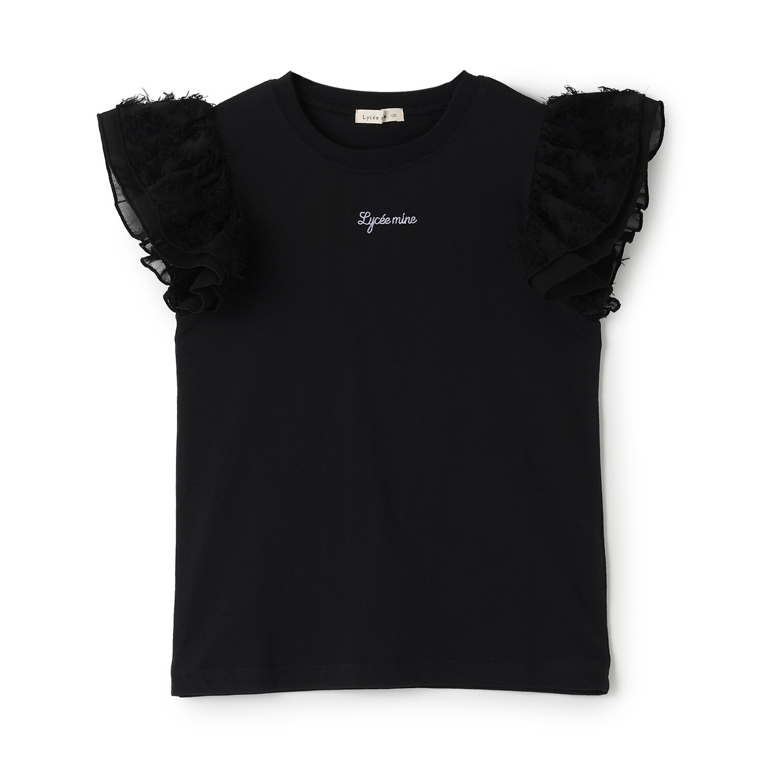 【綿100%】【ムテキＴ】【防汚・UV・接触冷感・型崩れしない】ふわふわフリル袖Ｔシャツ【子供服】【キッズ】【女の子】