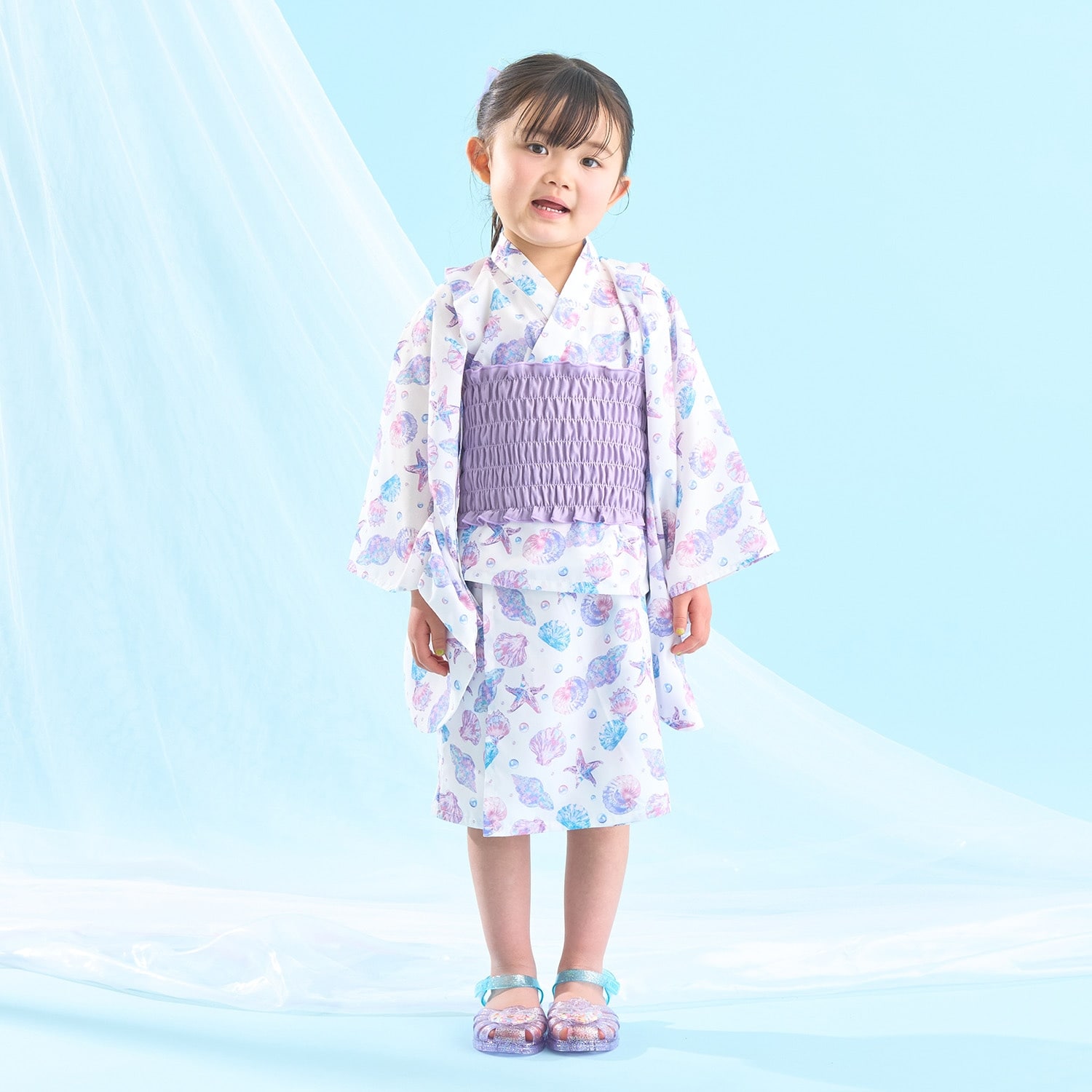 【予約/4月下旬～5月上旬入荷予定】【簡単着付け♪】【接触冷感】4wayセパレート浴衣つくり帯(OHANA)