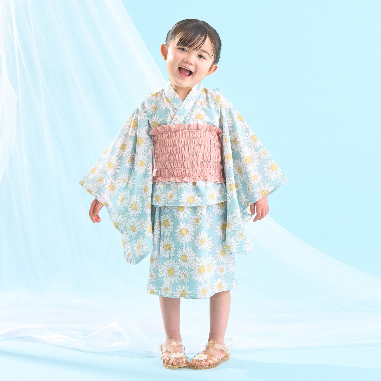 【予約/4月下旬～5月上旬入荷予定】【簡単着付け♪】【接触冷感】4wayセパレート浴衣つくり帯(kawaii)