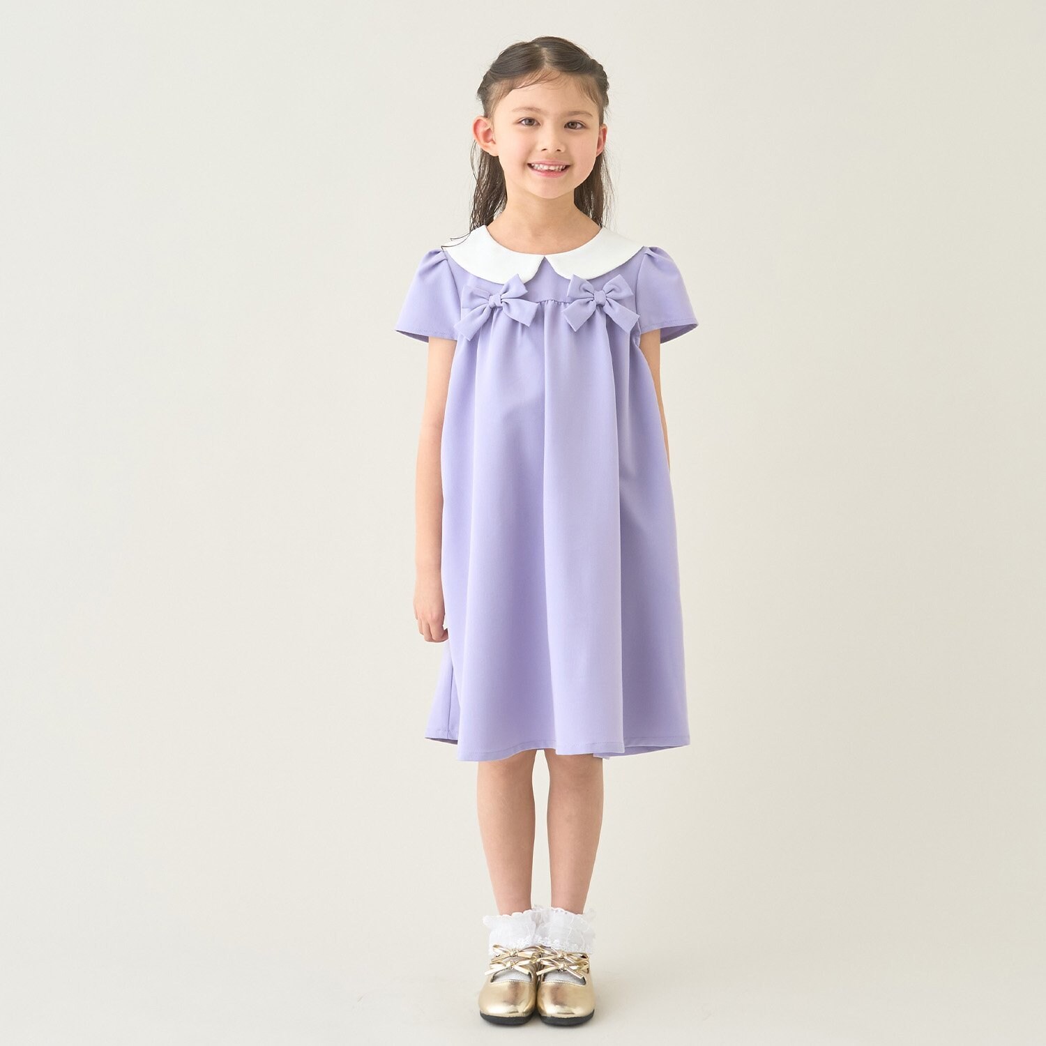 【オケージョン】【スクール対応】丸衿付ワンピース