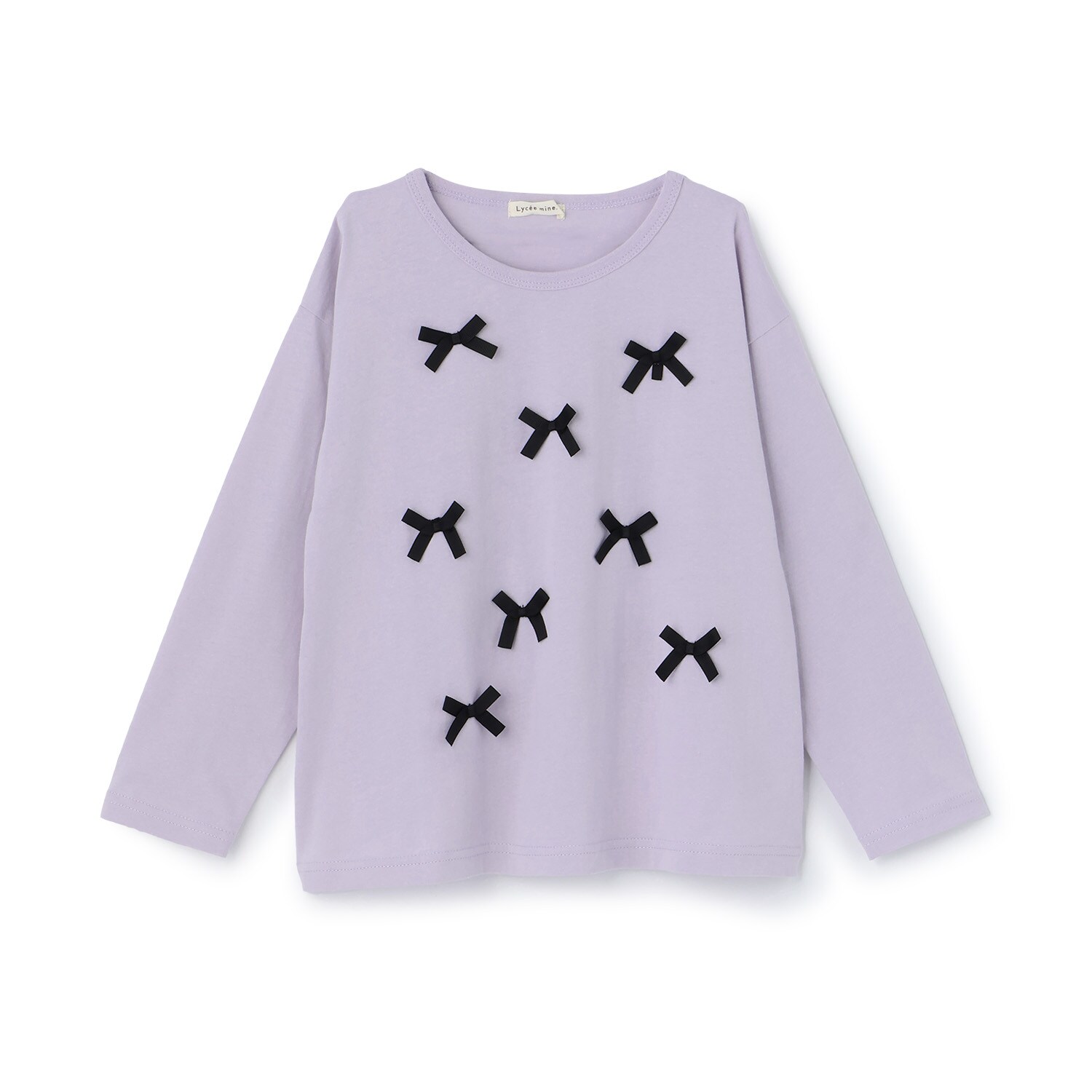 【綿100%】【名札がつけられる】リボンAラインTシャツ