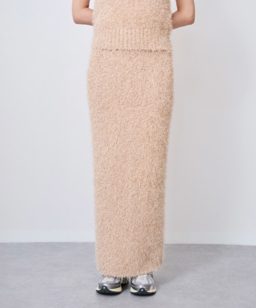 フリンジニットスカート