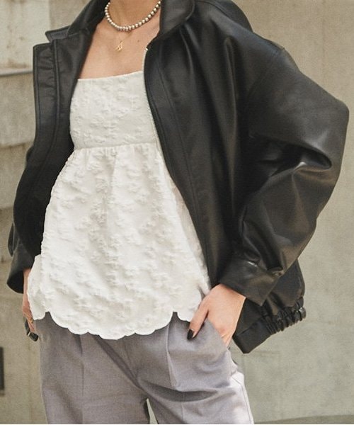 花ジャガードチュニック