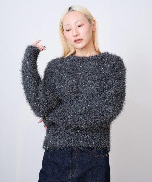 フリンジニットプルオーバー