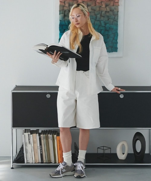 デニムワイドハーフパンツ