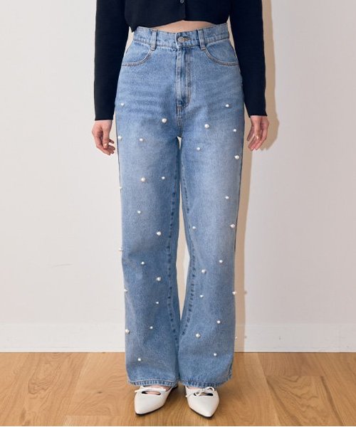 パールデニム【韓国ファッション】