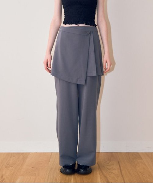 スカートレイヤードパンツ【韓国ファッション】