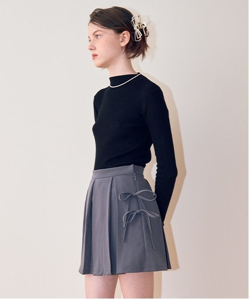 リボンプリーツスカート【韓国ファッション】