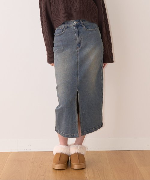デニムロングスカート【韓国ファッション】