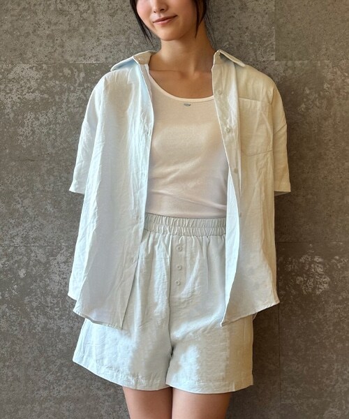 シュシュつきシャツインナーセット【韓国ファッション】