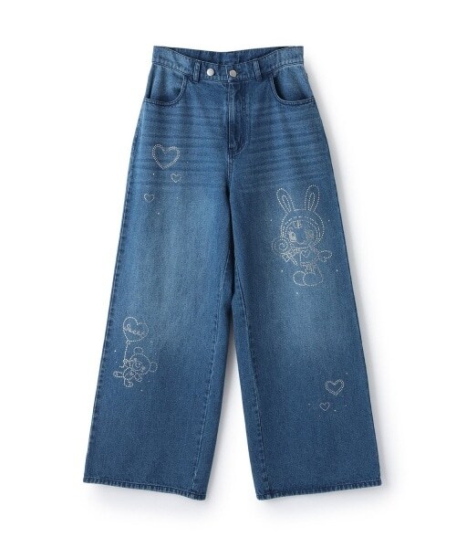 【ベリエちゃん】ラインストーンデニムパンツ