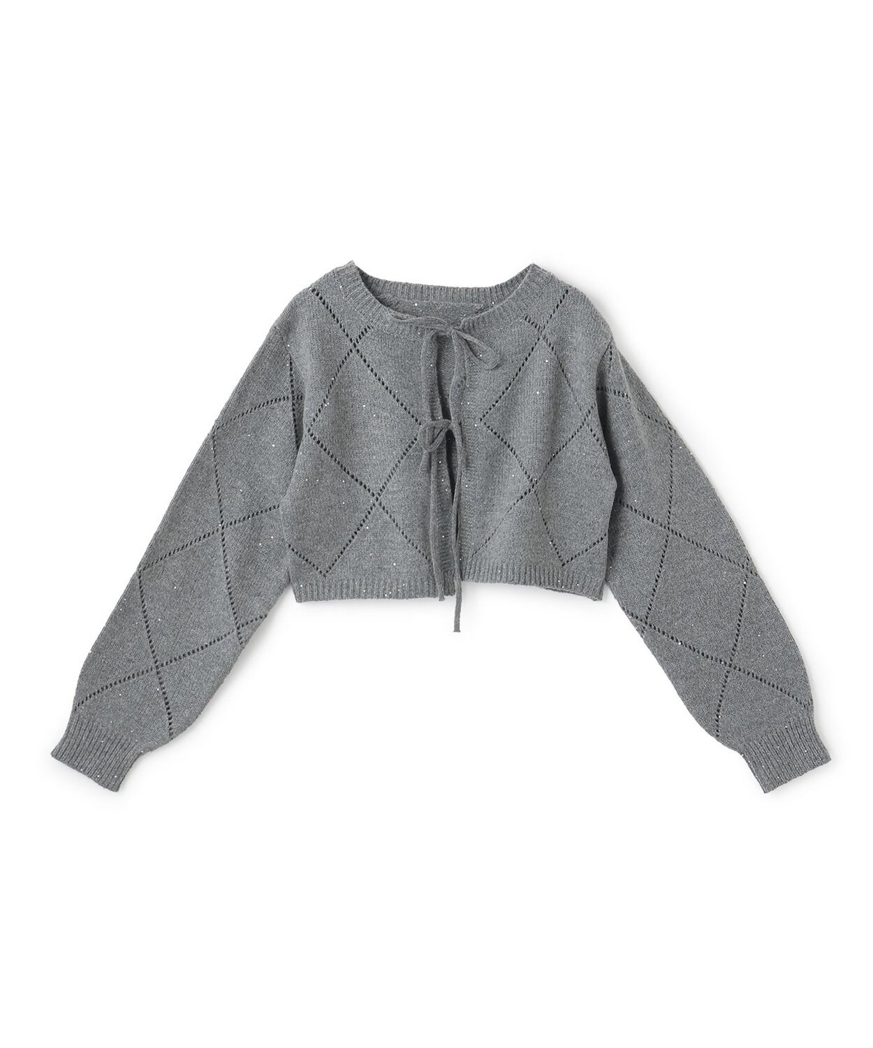 2WAYスパンコールニットカーデ【韓国ファッション】