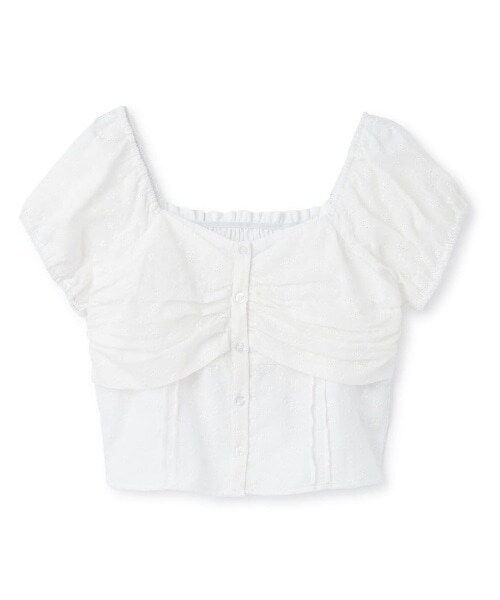 ギャザーレースブラウス
