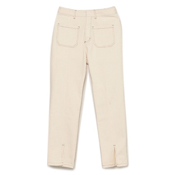 前スリットデニムパンツ