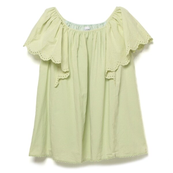 袖スカラップレースチュニック