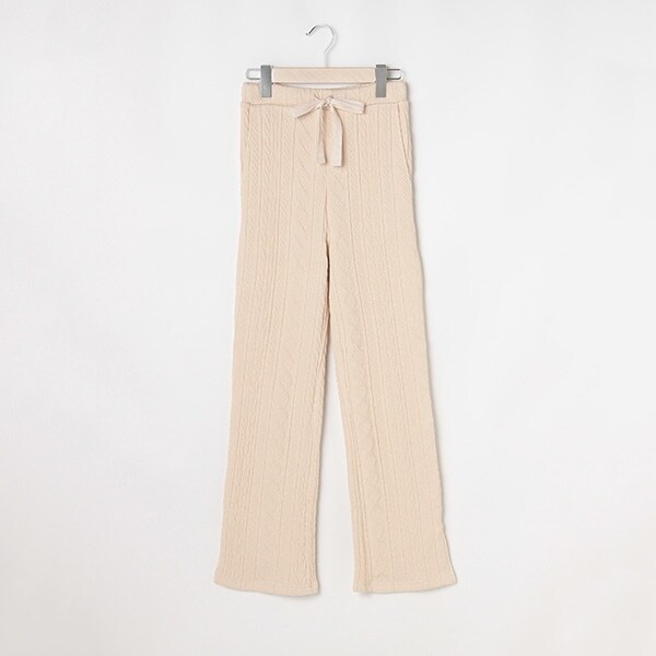 ケーブル編みカットパンツ