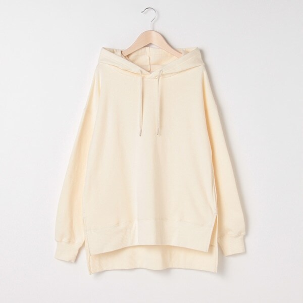オーガニックコットン 裏起毛 サイドスリットパーカー