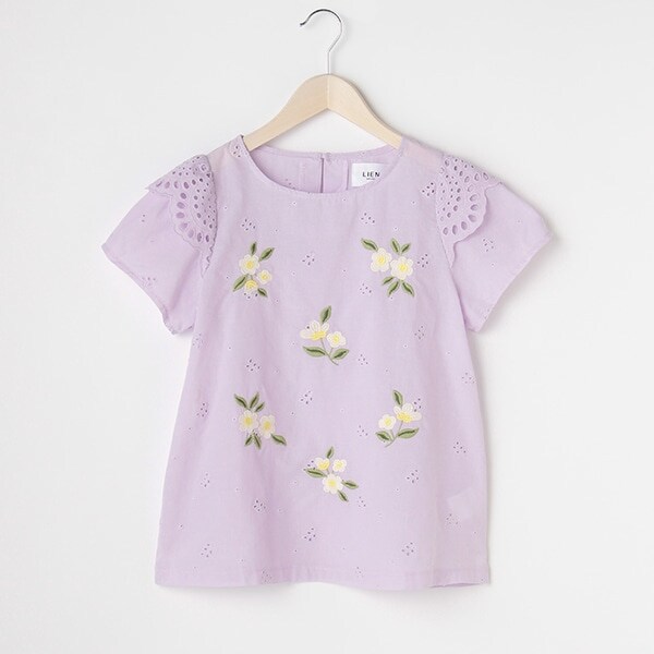 花刺しゅうレースブラウス