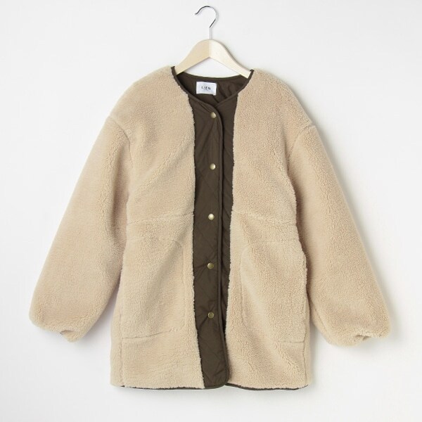 【リンク】ボアキルティングコート