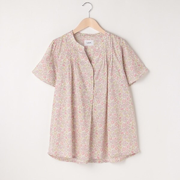 【リンク】花柄スキッパーブラウス