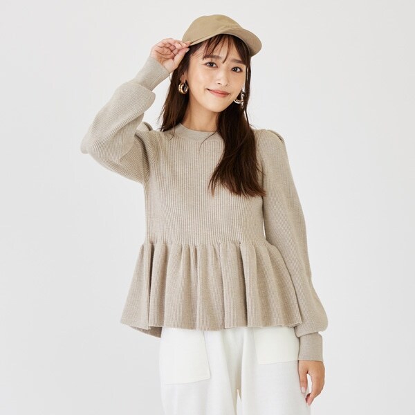 【AJUGA.】ペプラムニット（大人サイズ）