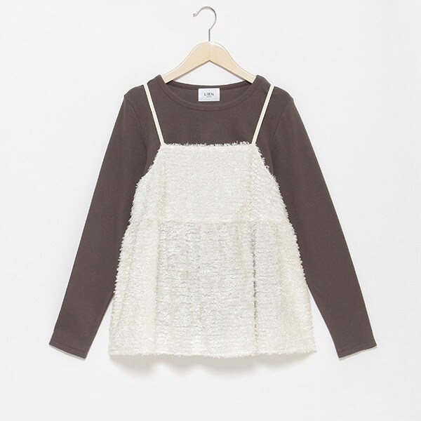 【リンク】シャギーキャミ長TSET(レディース)