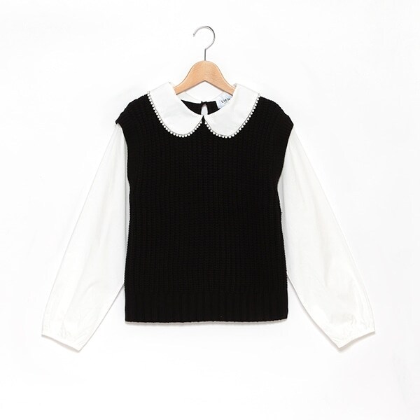 【リンク】パールニットドッキングトップス