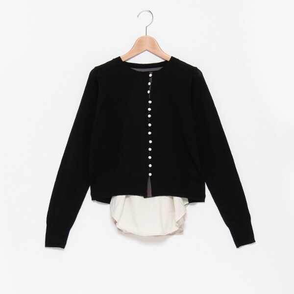【LADIES】チュールつきカーディガン