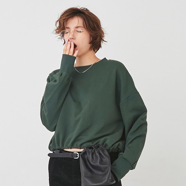 【LADIES】【プティプラ】ドロストトレーナー