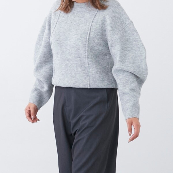 【LADIES】バナナスリーブニット