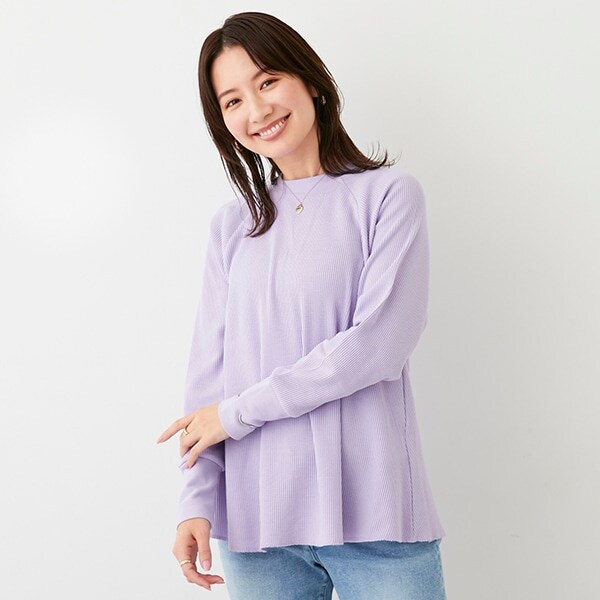 【LADIES】ワッフルロングスリーブT