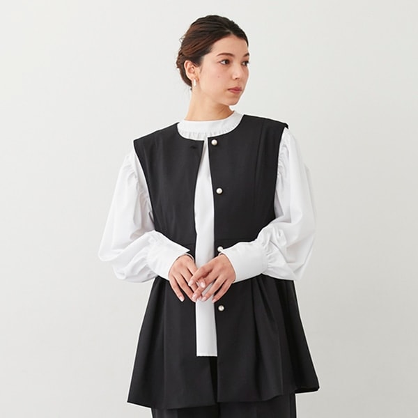 【LADIES】ペプラムジレ