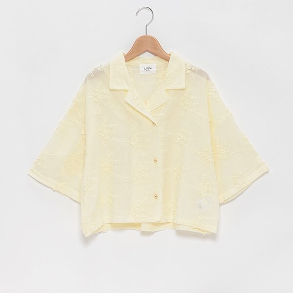 【LADIES】花レースシャツ