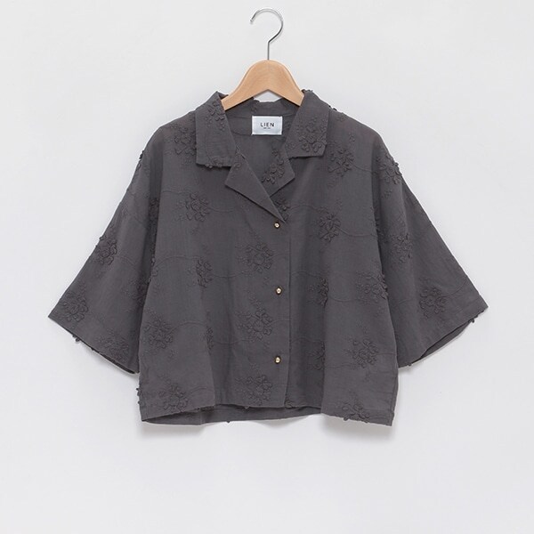 【LADIES】花レースシャツ